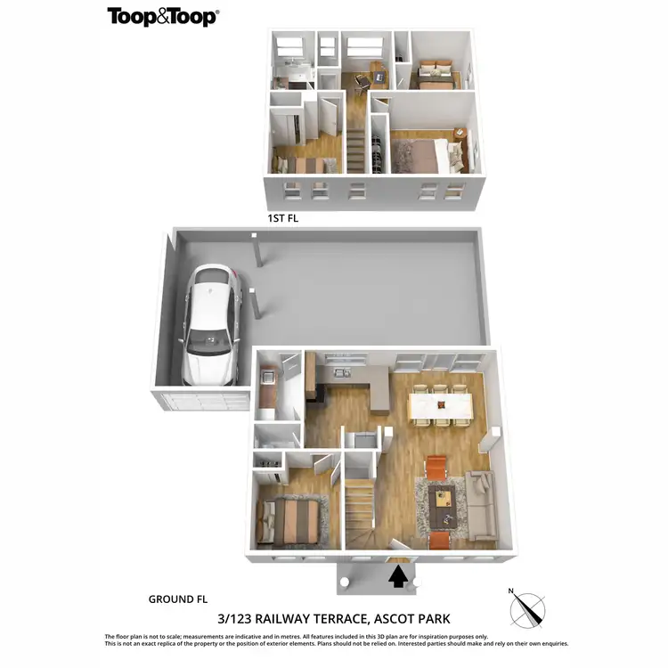 Floorplan of Homely semi-detached listing, 123B Railway Terrace, Ascot Park SA 5043