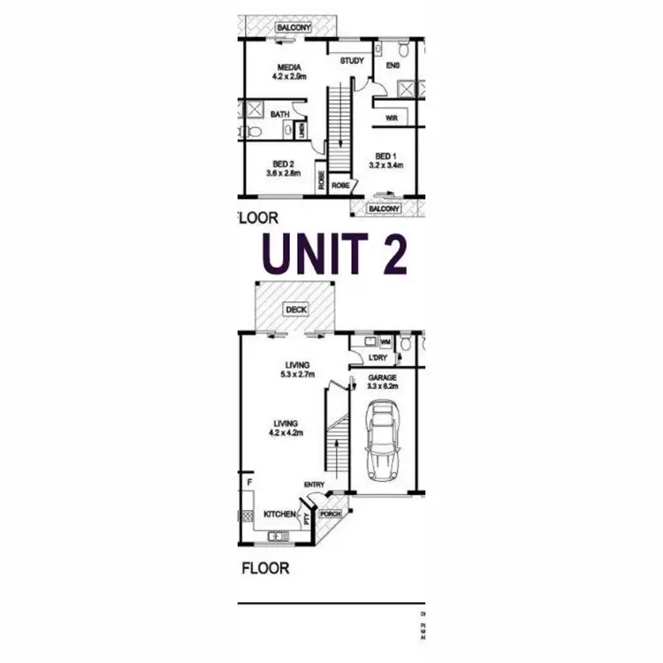 Floorplan of Homely apartment listing, 2/107B Cameron Street, Wauchope NSW 2446