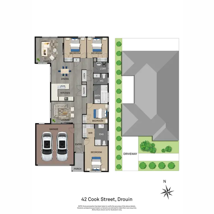 Floorplan of Homely house listing, 42 Cook Street, Drouin VIC 3818