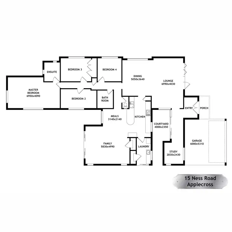 Floorplan of Homely house listing, 15 Ness Road, Applecross WA 6153
