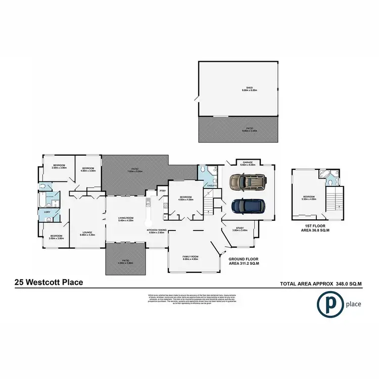 Floorplan of Homely house listing, 25 Westcott Place, Bellbowrie QLD 4070