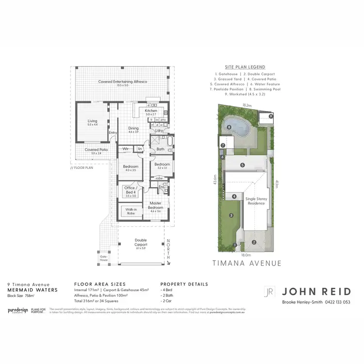 Floorplan of Homely house listing, 9 Timana Avenue, Mermaid Waters QLD 4218