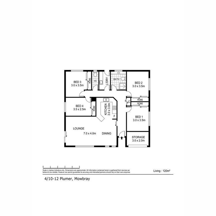 Floorplan of Homely townhouse listing, 4/10-12 Plumer Street, Mowbray TAS 7248