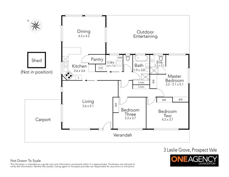 Floorplan of Homely house listing, 3 Leslie Grove, Prospect Vale TAS 7250