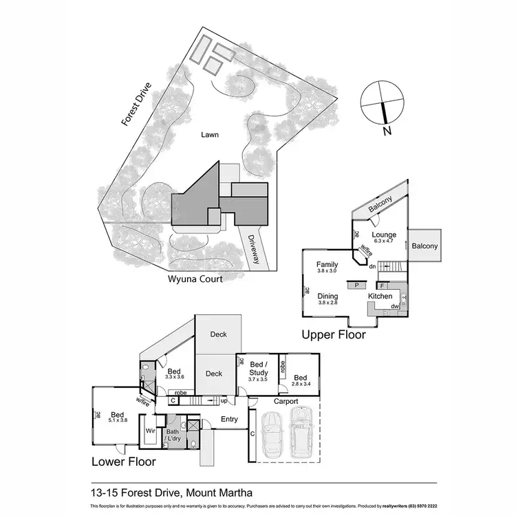 Floorplan of Homely house listing, 13-15 Forest Drive, Mount Martha VIC 3934