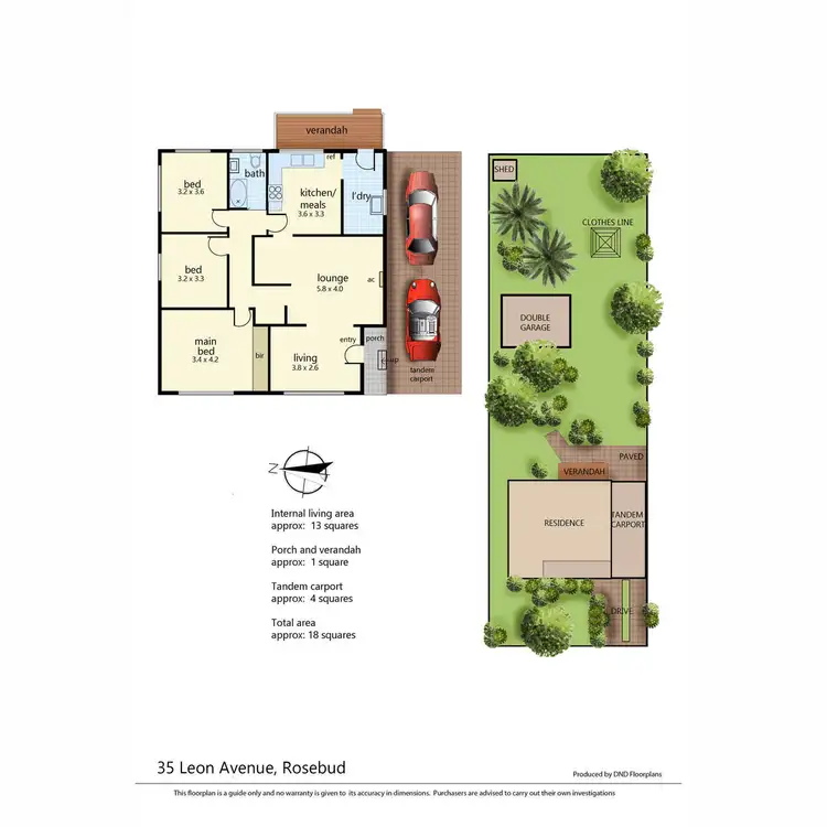 Floorplan of Homely house listing, 35 Leon Avenue, Rosebud VIC 3939