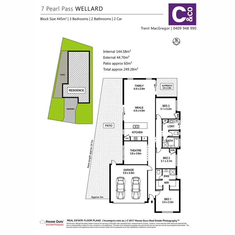 Floorplan of Homely house listing, 7 Pearl Pass, Wellard WA 6170