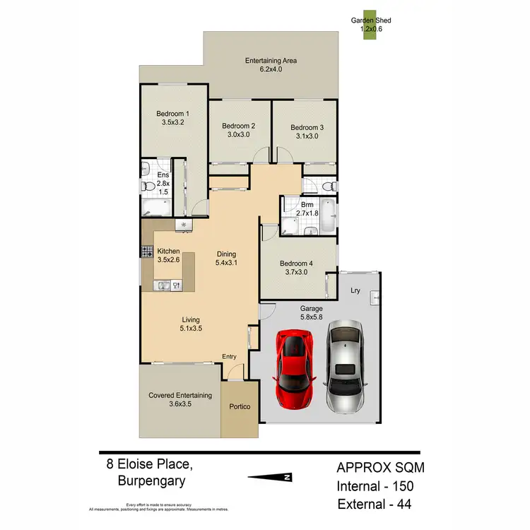 Floorplan of Homely house listing, 15 Eloise Place, Burpengary QLD 4505