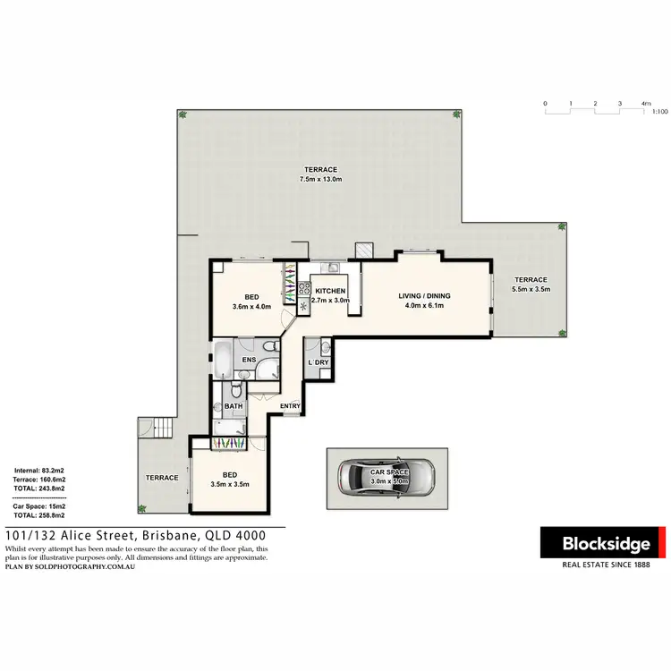 Floorplan of Homely apartment listing, 101/132 Alice Street, Brisbane City QLD 4000