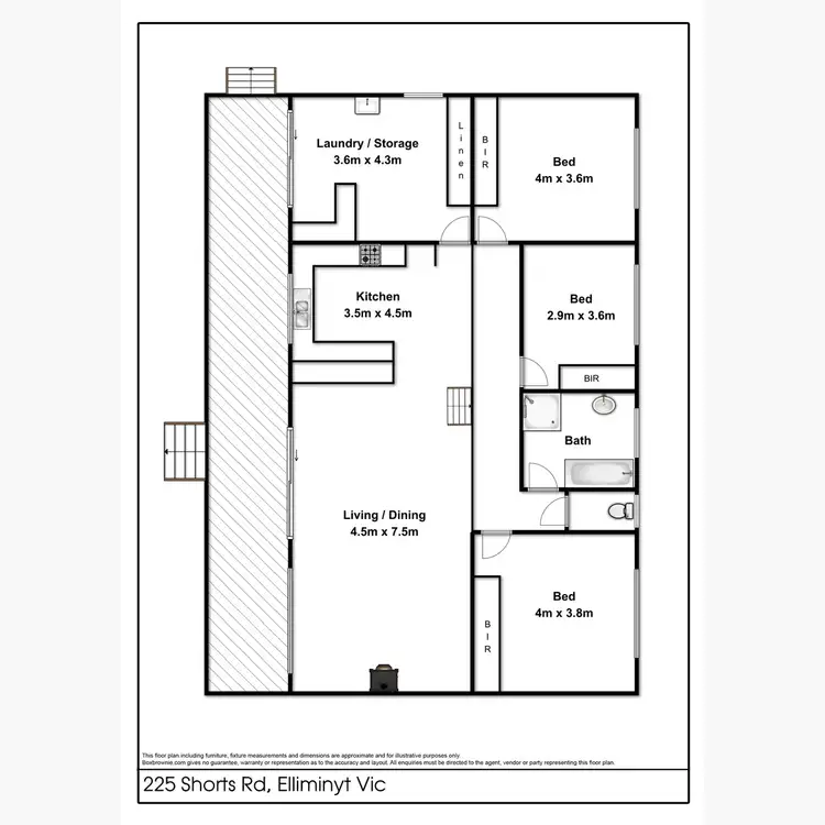 Floorplan of Homely rural property listing, 225 Shorts Road, Elliminyt VIC 3250