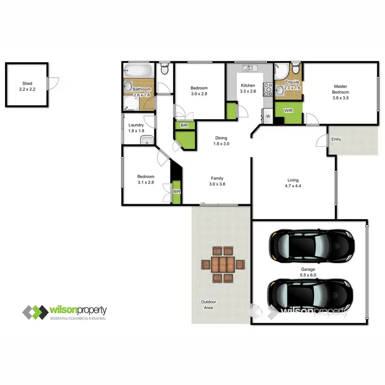 Floorplan of Homely house listing, 2 Wicklow Street, Traralgon VIC 3844