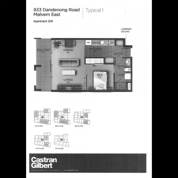 Floorplan of Homely apartment listing, 309/833 Dandenong Road, Malvern East VIC 3145
