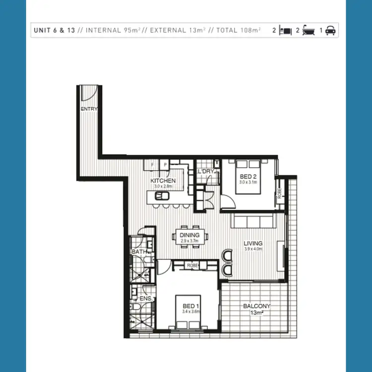 Floorplan of Homely unit listing, 6/255 Tufnell Road, Banyo QLD 4014