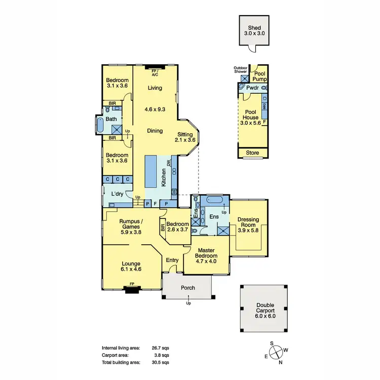 Floorplan of Homely house listing, 25 Violet Street, Frankston South VIC 3199
