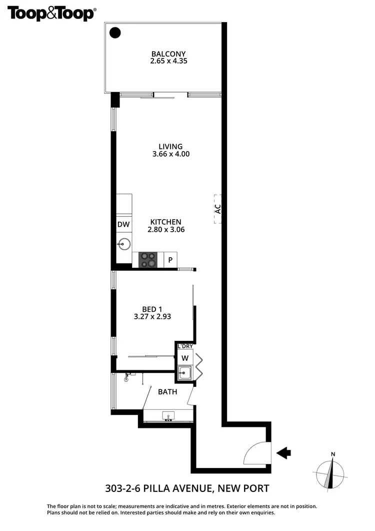 Floorplan of Homely apartment listing, 303/2-6 Pilla Avenue, New Port SA 5015