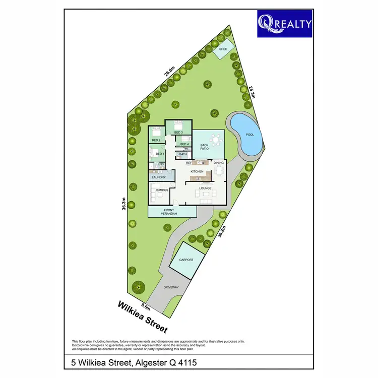 Floorplan of Homely house listing, 5 Wilkiea Place, Algester QLD 4115