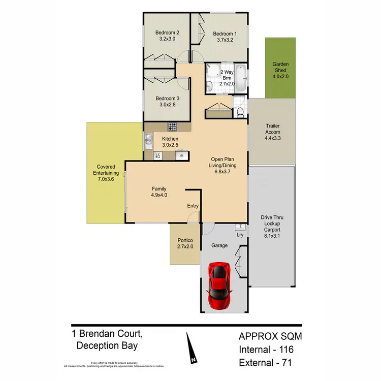 Floorplan of Homely house listing, 1 Brendan Court, Deception Bay QLD 4508