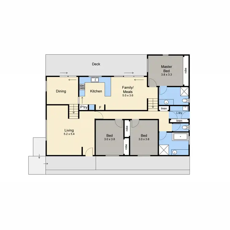 Floorplan of Homely house listing, 54 Seabrook Avenue, Rosebud VIC 3939