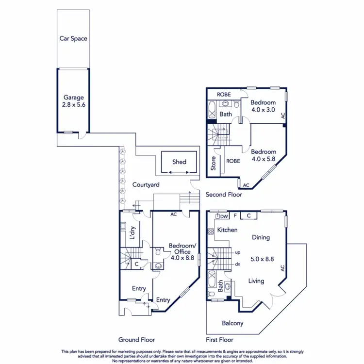 Floorplan of Homely townhouse listing, 35 Gatehouse Drive, Kensington VIC 3031