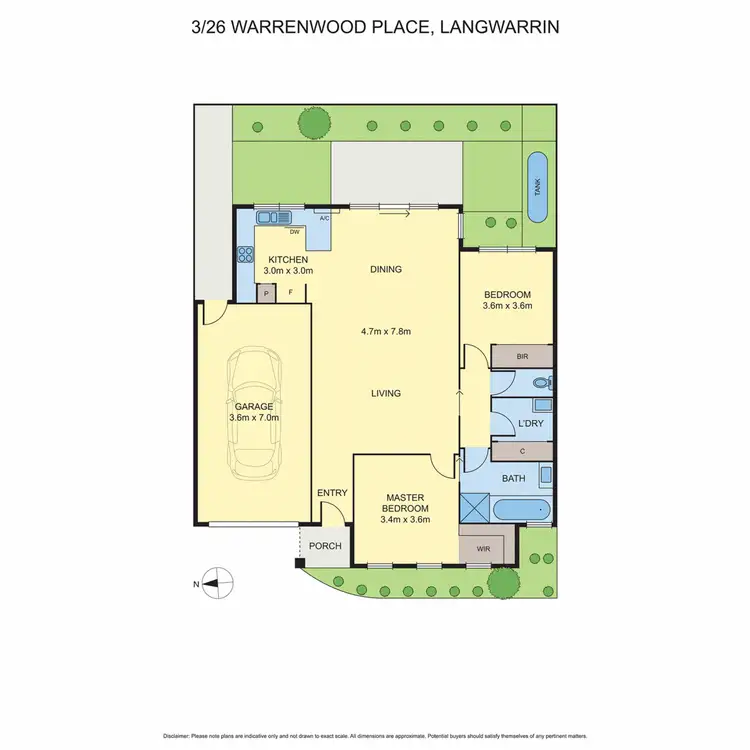 Floorplan of Homely unit listing, 3/26 Warrenwood Place, Langwarrin VIC 3910