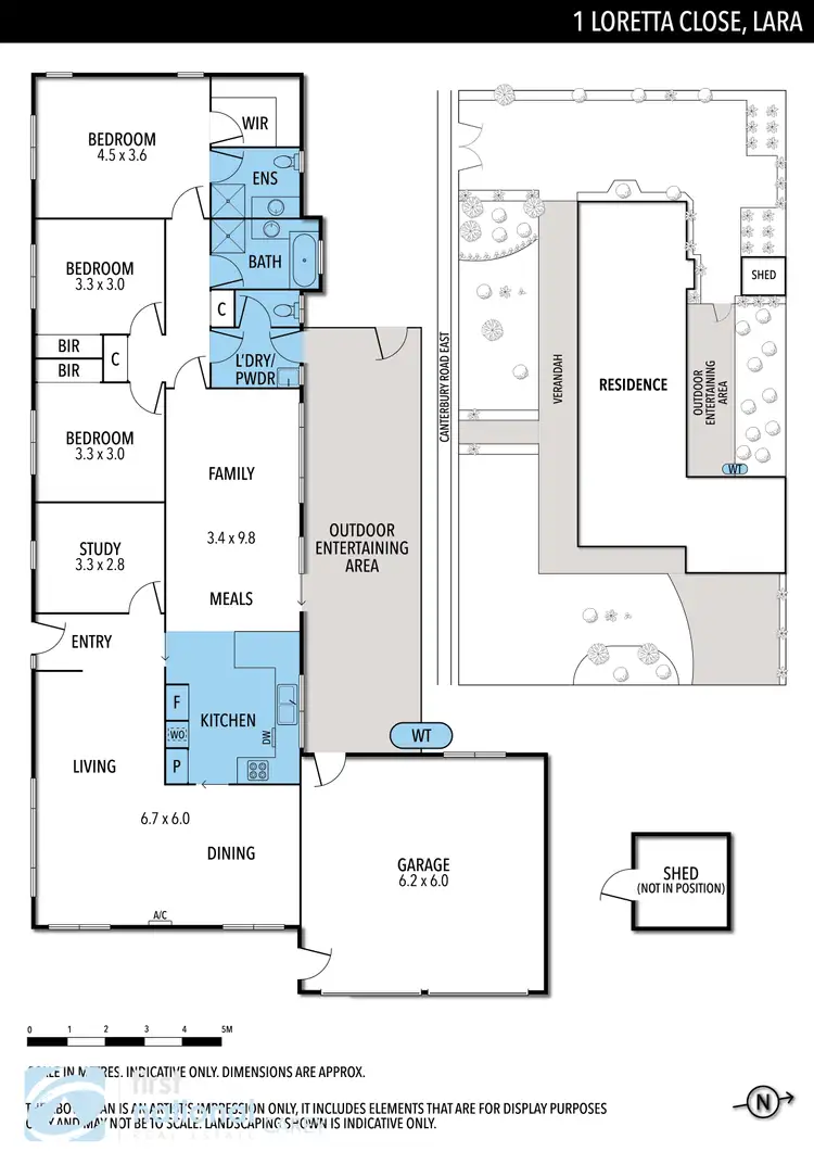 Floorplan of Homely house listing, 1 Loretta Close, Lara VIC 3212