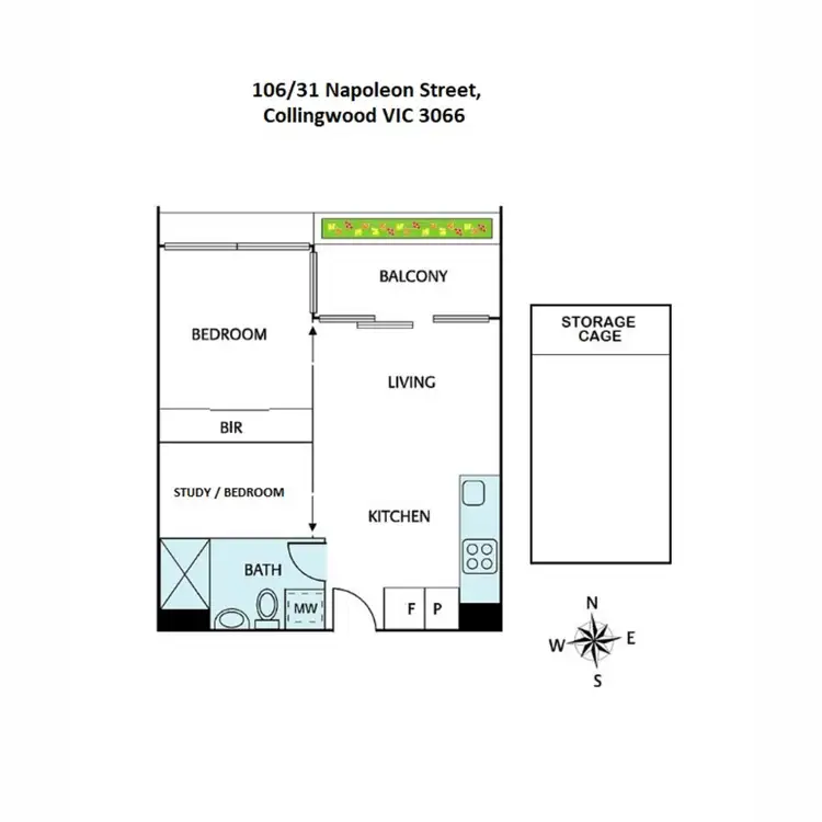 Floorplan of Homely apartment listing, 106/31 Napoleon Street, Collingwood VIC 3066