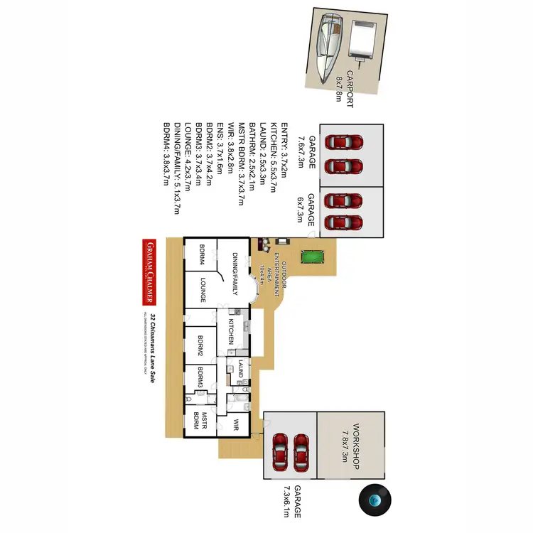 Floorplan of Homely house listing, 32 Chinamans Lane, Sale VIC 3850