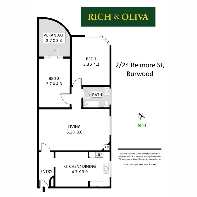 Floorplan of Homely apartment listing, 2/24 Belmore Street, Burwood NSW 2134