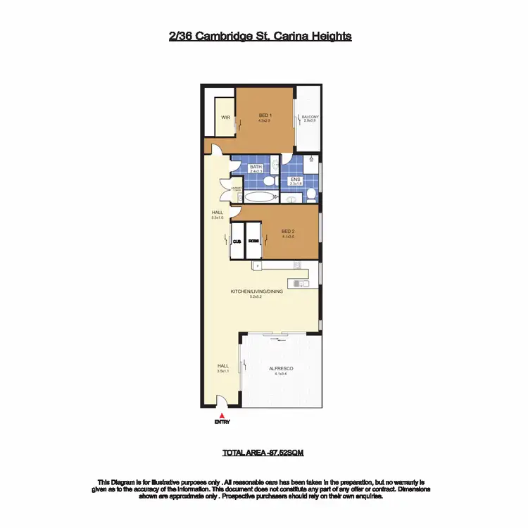 Floorplan of Homely apartment listing, 2/36 Cambridge Street, Carina Heights QLD 4152