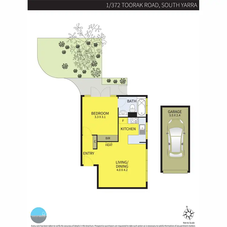 Floorplan of Homely apartment listing, 1/372 Toorak Road, South Yarra VIC 3141