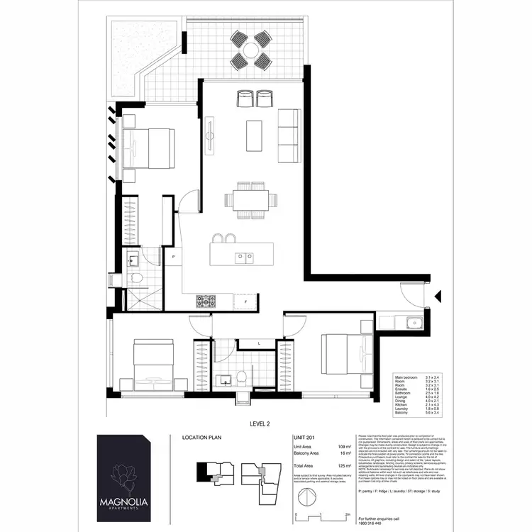 Floorplan of Homely apartment listing, 201/131 - 139 Sir Fred Schonell Drive, St Lucia QLD 4067