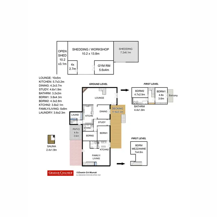 Floorplan of Homely rural property listing, 5 Eremin Court, Wurruk VIC 3850