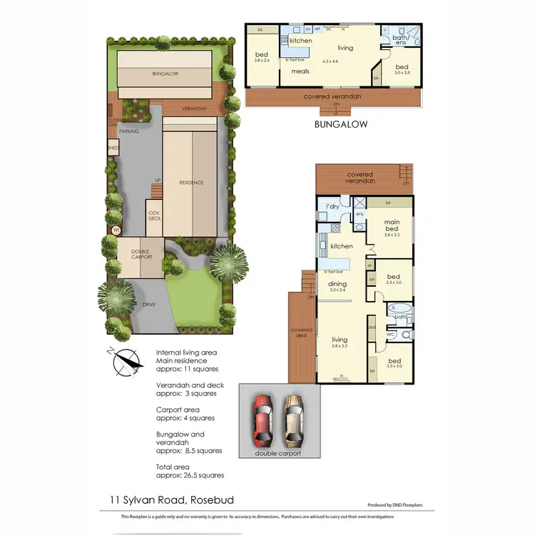 Floorplan of Homely house listing, 11 Sylvan Drive, Rosebud VIC 3939