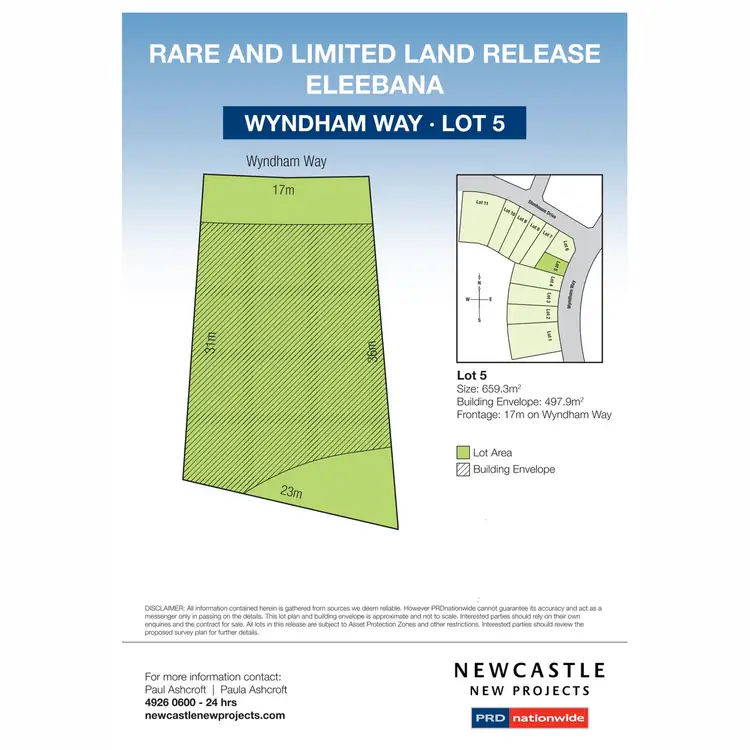 Floorplan of Homely land listing, LOT 5, 113 Wyndham Way, Eleebana NSW 2282