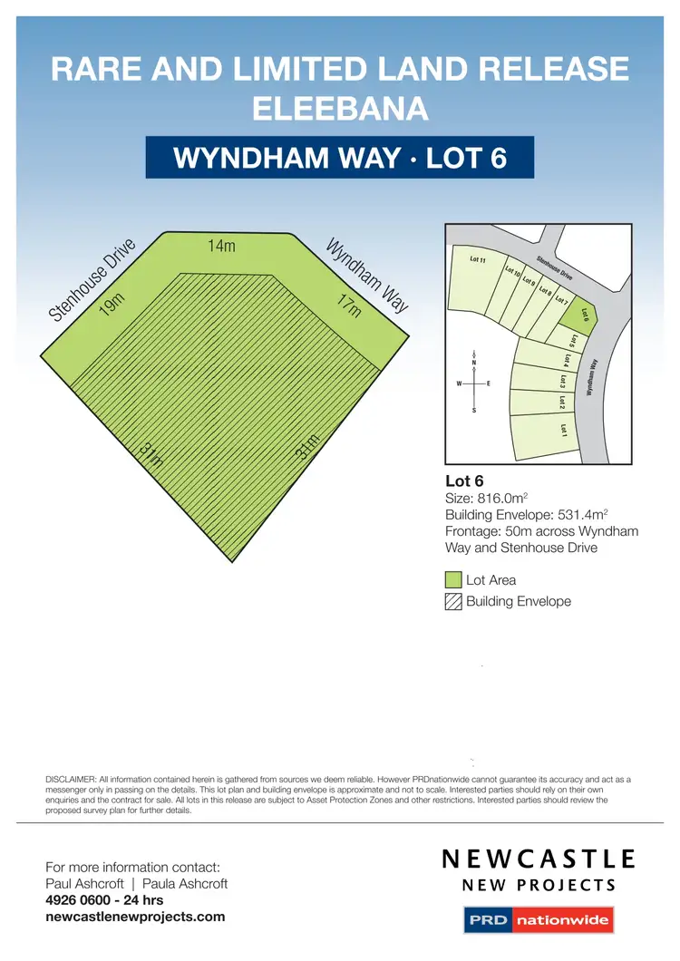 Floorplan of Homely land listing, LOT 6, 113 Wyndham Way, Eleebana NSW 2282