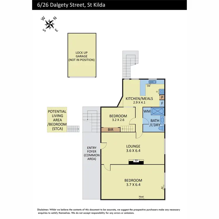 Floorplan of Homely apartment listing, 6/26-28 Dalgety Street, St Kilda VIC 3182