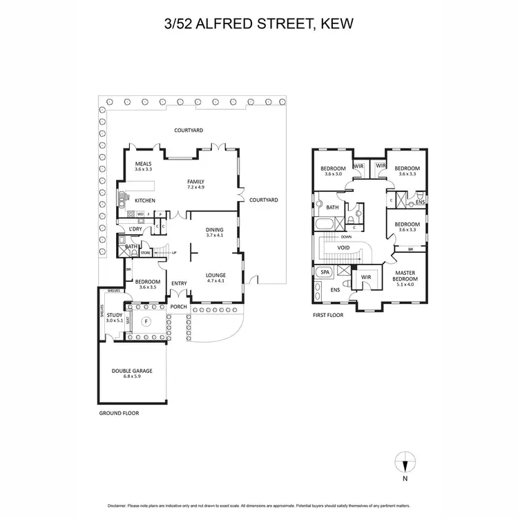 Floorplan of Homely townhouse listing, 3/52 Alfred Street, Kew VIC 3101