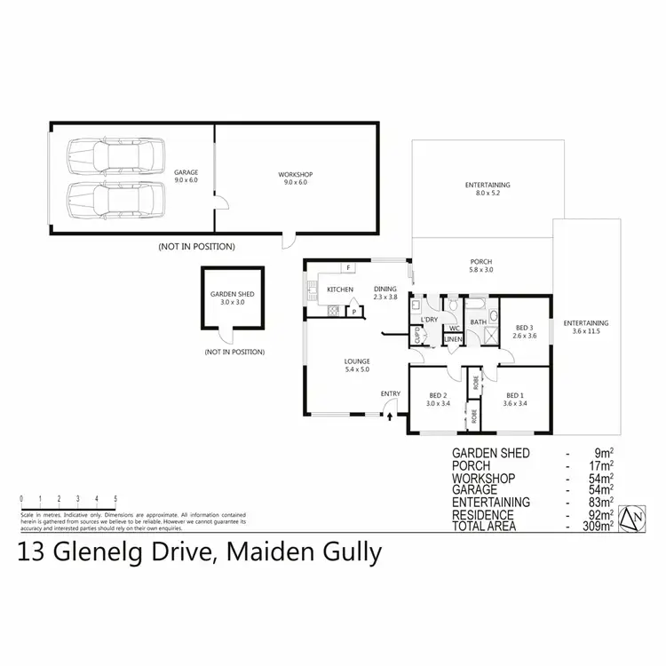 Floorplan of Homely house listing, 13 Glenelg Drive, Maiden Gully VIC 3551