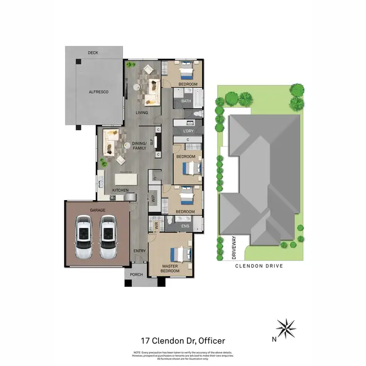 Floorplan of Homely house listing, 17 Clendon Drive, Officer VIC 3809