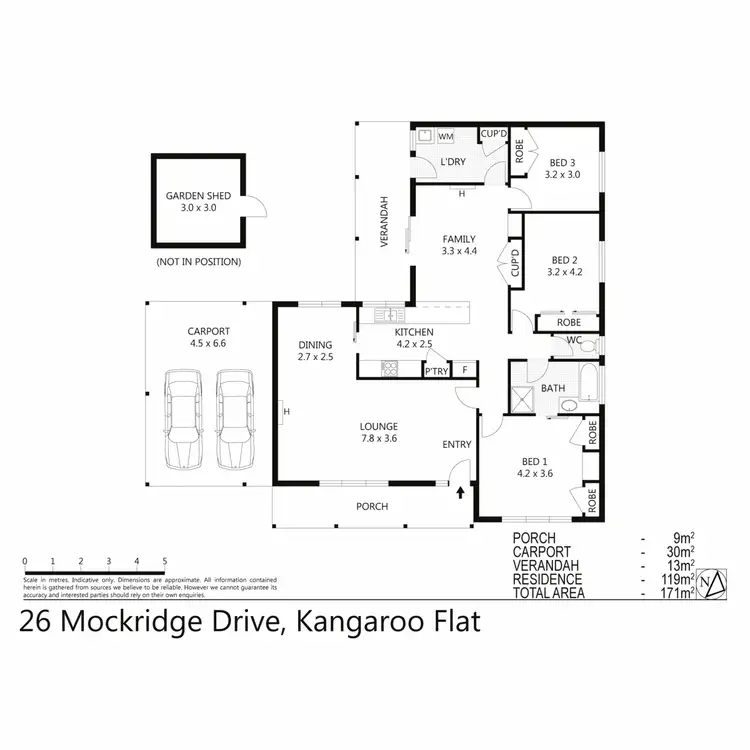 Floorplan of Homely house listing, 26 Mockridge Drive, Kangaroo Flat VIC 3555