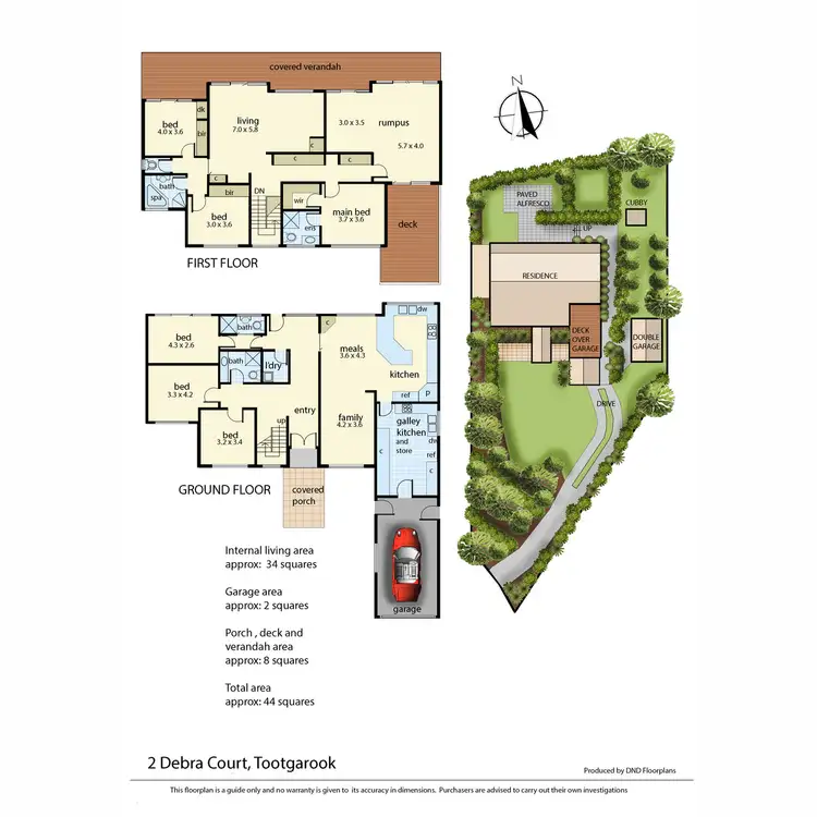 Floorplan of Homely house listing, 2 Debra Court, Tootgarook VIC 3941