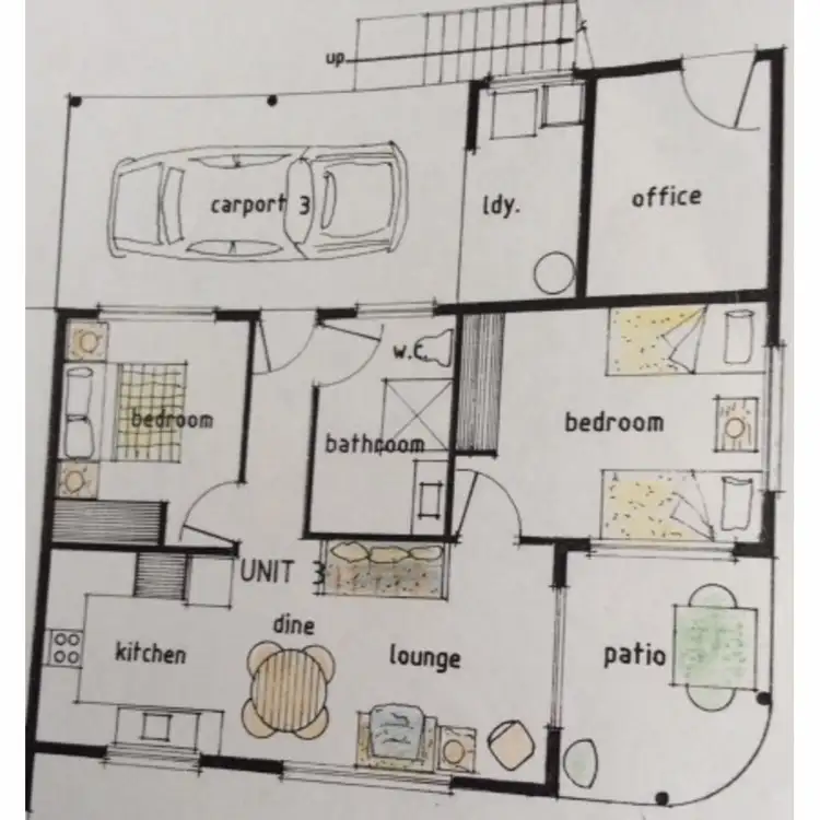 Floorplan of Homely apartment listing, 3/2 Poinciana Court, Woodgate QLD 4660
