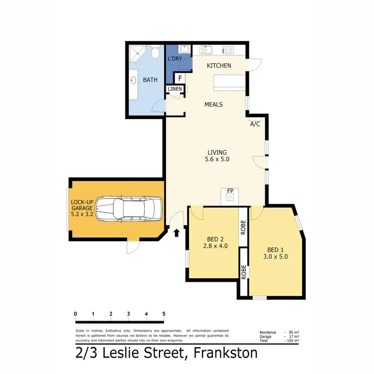 Floorplan of Homely unit listing, 2/3 Leslie Street, Frankston South VIC 3199