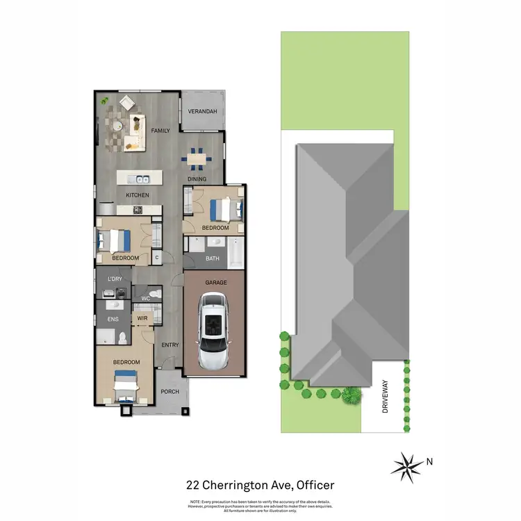 Floorplan of Homely house listing, 22 Cherrington Avenue, Officer VIC 3809