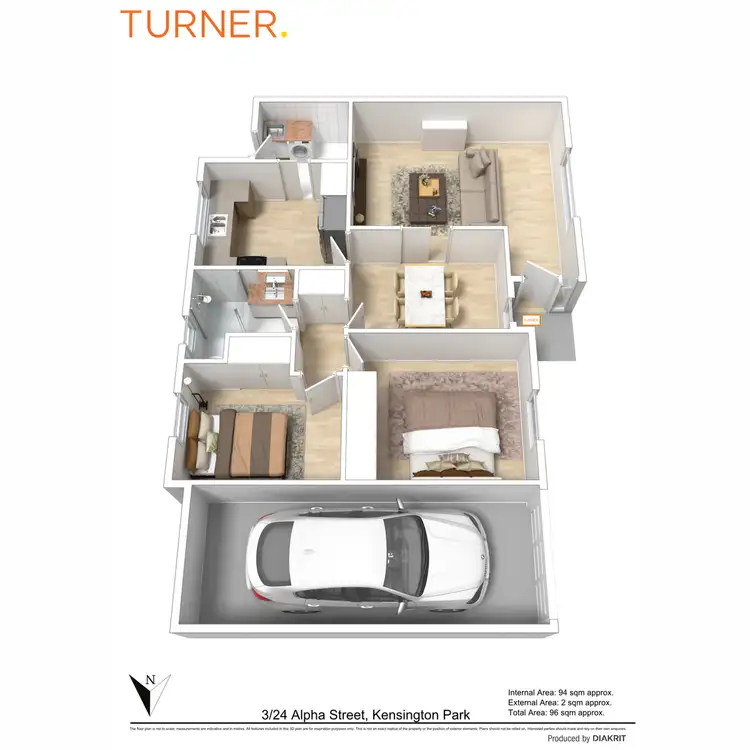 Floorplan of Homely unit listing, 3/24 Alpha Street, Kensington Park SA 5068