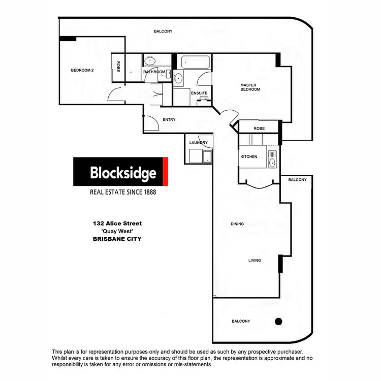 Floorplan of Homely apartment listing, 1401/132 Alice Street, Brisbane City QLD 4000