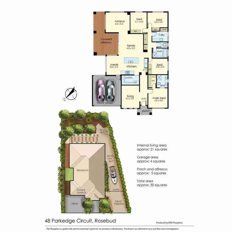 Floorplan of Homely house listing, 48 Parkedge Circuit, Rosebud VIC 3939