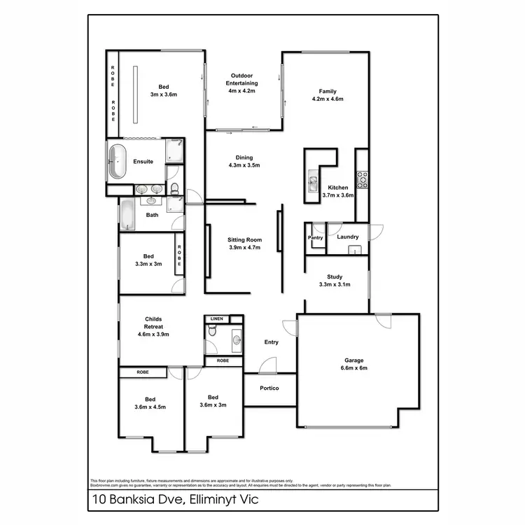 Floorplan of Homely house listing, 10 Banksia Drive, Elliminyt VIC 3250