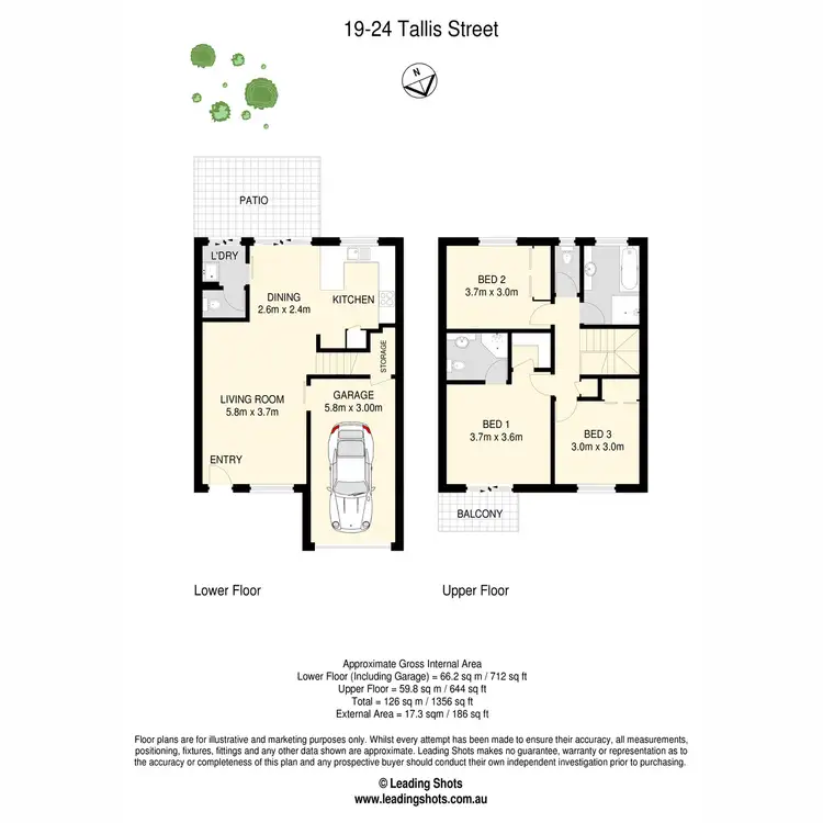 Floorplan of Homely townhouse listing, 19/24 Tallis Street, Wakerley QLD 4154