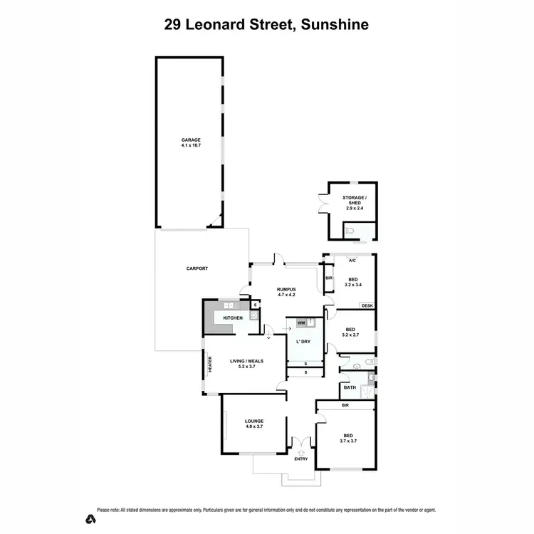 Floorplan of Homely house listing, 29 Leonard Street, Sunshine VIC 3020